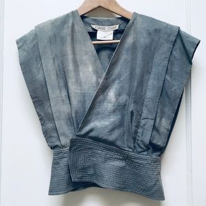100% Silk Handmade Artisanal Indigo Blouse